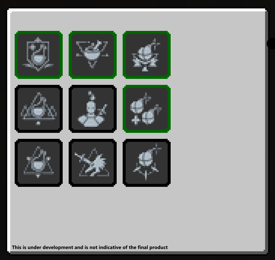 Skill Tree Alchemy tab